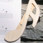 pince à partition double croche bois massif fait main cadeau musicien